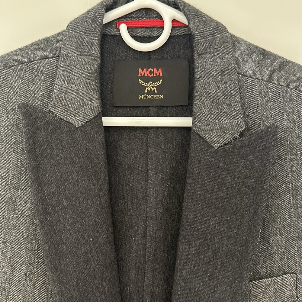NWT 100% Cashmere MCM Two-Tone Sportcoat (Grey) - Picture 2 of 9